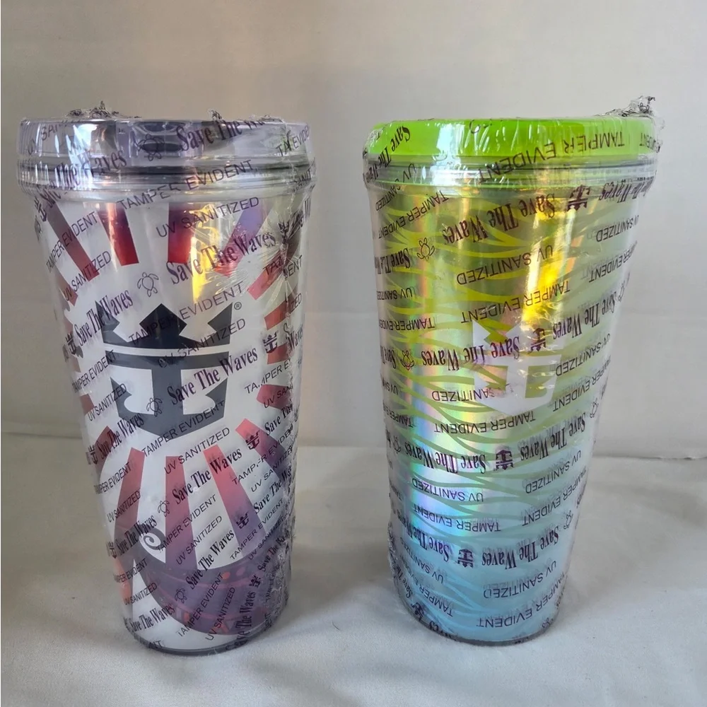 Set Of 2 SEALED Royal Caribbean 2022 Save The Waves Cup Tumblers